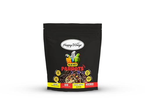Image of Happy Wings Value Nest Bird Feeder Starter Pack | Plastic Tube Bird Feeder with Budgies Food (250 gm) and Parrot Food (200 gm)