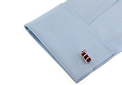 Mancuernillas Daesar para Camisa Hombre Rojo miniatura 4