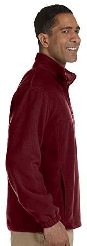 Harriton Men's 8 oz. Full-Zip Fleece XL WINE4