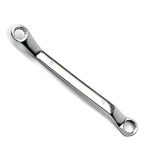 Jutagoss 11Mm X 13Mm Metric 12 Point Offset Double Box End Wrench Chrome Plated Cr-V #TOP24