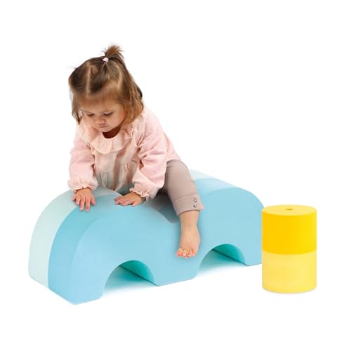 Ludi - Blocs De Motricité - 2 Modules Évolutifs en Mousse - Dès 12 Mois - pour Imaginer Toute Sorte D'Exercices - Coordination Et Équilibre - Matière...