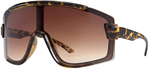 Karsaer Fashion Oversized Shield Sunglasses Women Men One Piece Outdoor Cycling K5019-P1 #TOP22