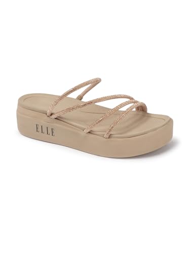Image of ELLE Women's Comfortable Multi-Strap Platform Heel Sandals