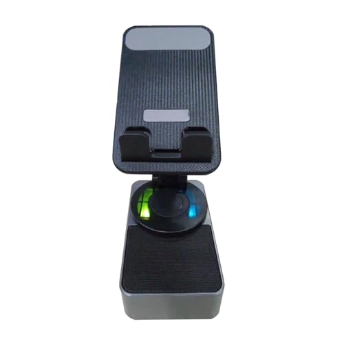 Soporte para teléfono celular,Soporte para teléfono celular con altavoz inalámbrico BT | Soporte para teléfono con rotación de 360 ​​​​grados,Base antideslizante para familiares, amigos, colegas, fies