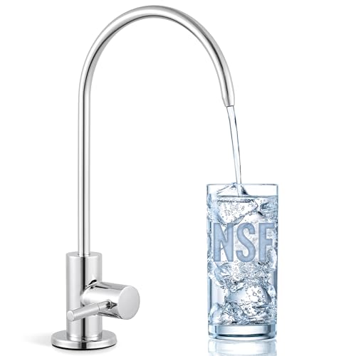 Lead Free Drinking Water Tap for Kitchen Sink, Water Filter Tap for Reverse Osmosis Faucet SUS304 Stainless Steel Chrome, Z504CLF-CH