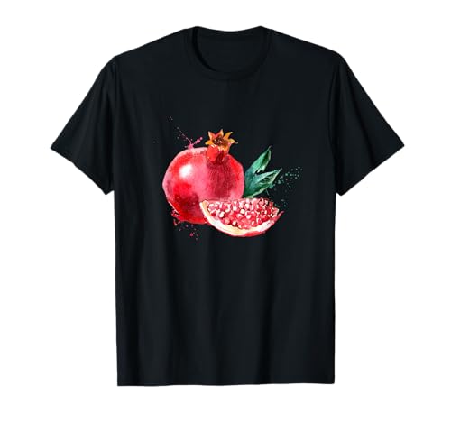 Frucht Motiv T Shirt, Damen T-shirt Herren, Granatapfel Obst T-Shirt Frucht Motiv T Shirt, Damen T-shirt Herren, Granatapfel Obst T-Shirt
