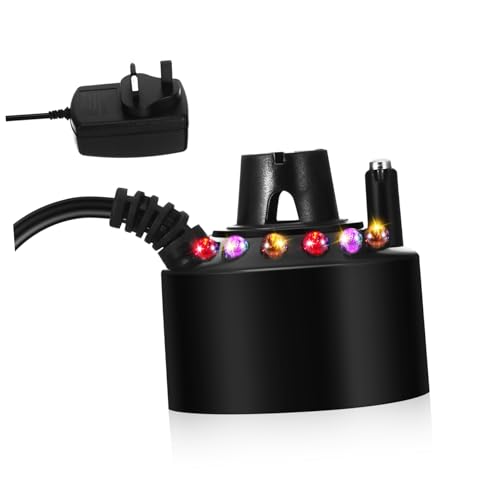 BESPORTBLE 12 Led Fog Maker Mist Maker UK Plug Ac230v Small Submersible Water Fountain Fogger for Pond Landscape Decoration