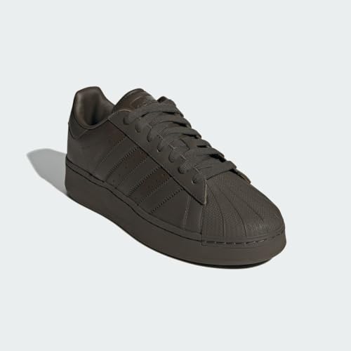 Image of adidas Superstar XLG Leather Unisex Shoes Size 13, Color: Shadow Olive /Shadow Olive /Core Black-Black