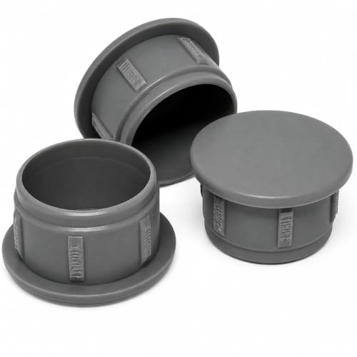 Image of (Pack of 20) Window Gray Plastic Hole Plugs 0.94 inch x 0.79 inch (24 x 20 mm), Drill Hole Cover Caps, Furniture Hole Plug, Screw Hole Plugs