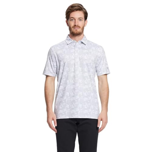 Image of Golf Shirts for Men Dry Fit Short Sleeve Print Performance Moisture Wicking Polo Shirt