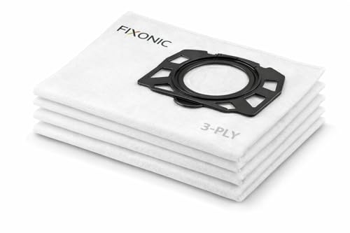 Compatible Kärcher Fleece Filter Bag 4 pieces 3-ply Karcher Hoover Bags Extremely Tear-Resistant And Robust Fit for Kärcher Wet and Dry Vacuum Cleaners and Carper Cleaners