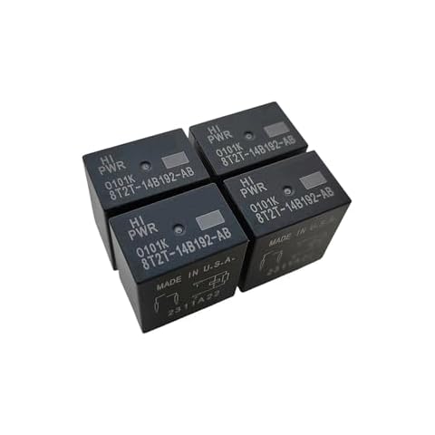 TSNUPGOHXW 4pcs 8T2T-14B192-AB 12VDC 30A Automotive High Power Relay 4 Pin Compatible for Ford Vehicles Cover