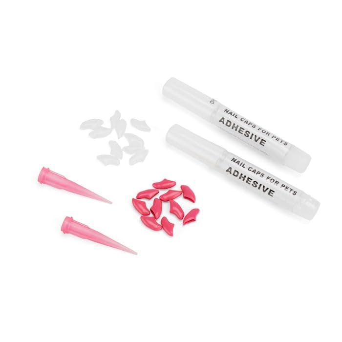 Image of Well & Good by Petco Pink & Clear Cat Nail Caps Small