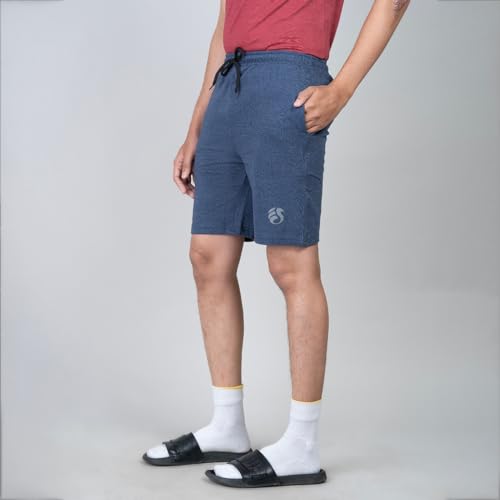 Image of Men's Solid Slim Fit Casual Shorts for Casual Wear | Stretchable Cotton Comfort Fit and High Performance for Everyday Wear | Running /Gyming Athleisure Shorts