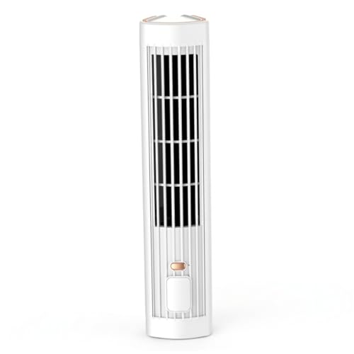 Ventilateur froid portable 12 pouces design blanc à chargement sans fil