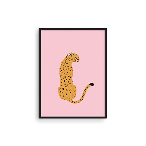 Cheetah Print Wall Decor Pink Poster - By Haus and Hues | Pink Posters for Room Aesthetic Blush Pink Wall Decor Cheetah Wall Decor, Pink Cheetah Wall Art, Preppy Room Decor UNFRAMED 12â€ x 16â€
