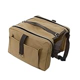 ledmomo 犬用アウトドアバックパック 可能な首輪ストラップ 耐水キャンバス製 両サイドポケット付き 旅行 キャンプ ハイキング対応 小型犬