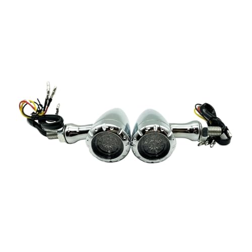 Clignotant LED moto noir chrome 10mm pour custom chopper cruiser