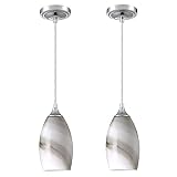 Leading Lighting Adjustable Cord 1 Light 2 Pack Indoor Mini Hanging Kitchen Island Pendant Lamps,Pol