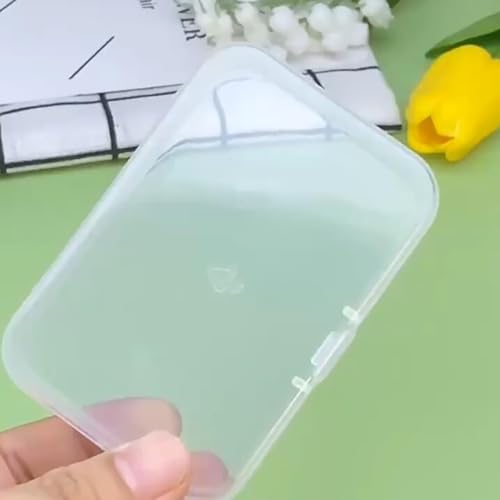 Image of 12 Pack Rectangle Clear Craft Supply Case (3.58 x 2.32 x 0.98 Inch), Small Plastic Containers for Small items, Crafts, Beads, Coins, Jewelry and Business Cards