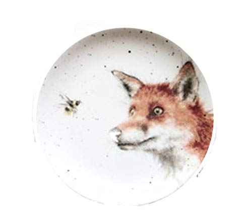 Royal Worcester Wrendale Individual 16.5 Centimeter Tea Side Plate in 4 Designs - Duckling, Sheep, Donkey and Cow (White Fox)