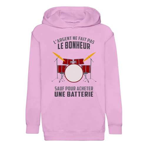 Sweat à capuche enfant batterie musique le cadeau idéal pour jeune musicien