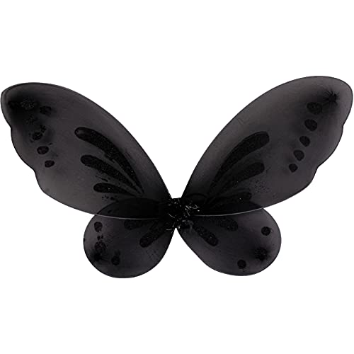 ZIRICHER Big Fairy Wings For Girls,Butterfly Fairy Wings Kids Costume Show Birthday Party Giftï¼ˆBlackï¼‰