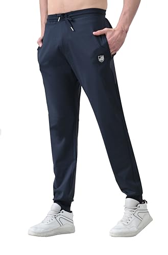 RynoGear Men High Rise Regular Fit Super Stretchable Track Pant Dark Grey, Large