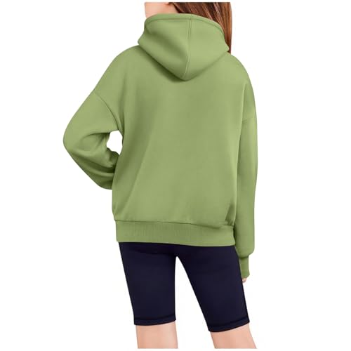 Hoodies For Toddler Girl Long Sleeve Hooded 1/2 Zip Up Top Dropped Shoulder Trendy Sweatshirt With Front Pocket3