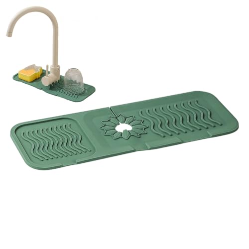 Xinhuju Alfombrilla de grifo para fregadero de cocina, alfombrilla para grifo | Protector de salpicaduras de silicona para fregadero de cocina, alfombrilla de goteo para fregadero de cocina