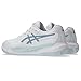 ASICS Kid's Gel-Resolution X Grade School Tennis Shoes, 5.5, White/Grey Blue