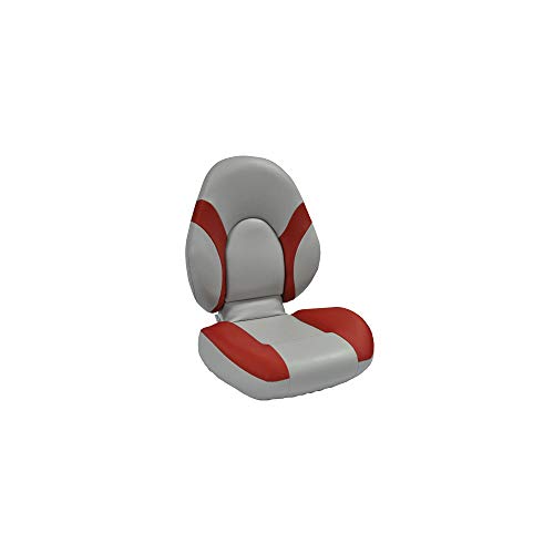 Gen3 Marine Centric Folding Boat Seat Light Grey/Red