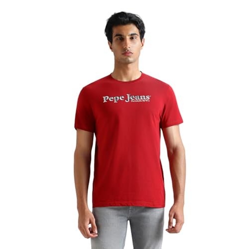 Image of Pepe Jeans Men T-Shirt|Cotton|Slim Fit