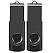 2GB USB Flash Drive, AreTop 2 Pack USB 2.0 Thumb Drives Memory Stick Swivel Jump Drive for Home & Office Use (2 Pack 2GB, Black)