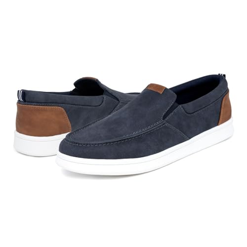 Image of Nautica Men's Slip-On Loafers Casual Moc Toe Sneakers Boat Shoes Slipper for Men - Lightweight & Comfortable - Derwin