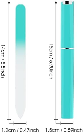 Sibba 3 Pieces Nail File Glass Nail File, Premium Glass Nail File with Case, Multicolor Crystal Nail File, Double-Sided Nail Files for Natural Nails Manicure Tools