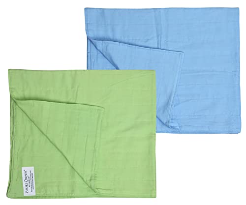 Image of MK Handicraft(PurpleCrown),Pack of 6pieces Multicolor Pure Breathable Cotton and high Absorbent Cribsheet for Newborn Babies, Swaddler Cum Comforter for Infants.(Children: M, 75cmx65cm, Multicolor)
