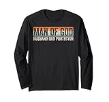 Mann Gottes Ehemann Papa Beschützer Christlicher Vater Vatertag Langarmshirt