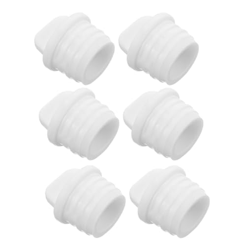 HOODANCOS 6 Tapones de Goma Redondos con Diseño y Fácil Instalación para Cubo de Fregona Accesorios para Lavabo de Lavandería y Bañera