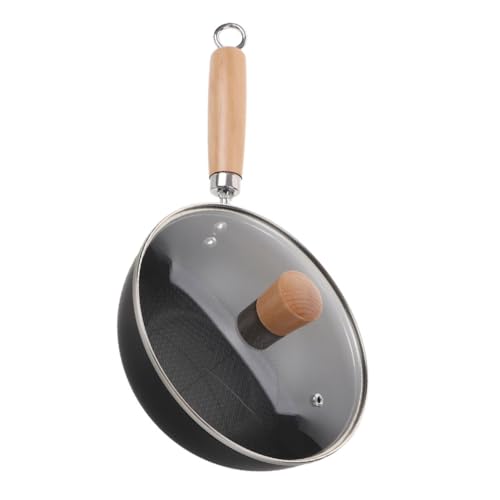Wok de hierro fundido con tapa para cocina tradicional china miniatura 1