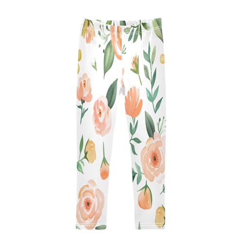 Toddler Girls Leggings Printed Yoga Pants Leggings Watercolor Floral for Kids