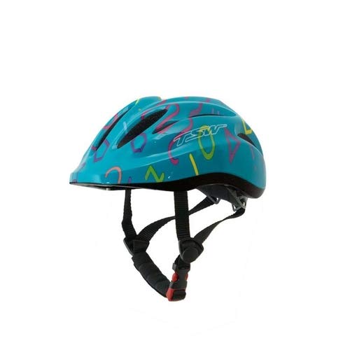 Capacete para Ciclismo Infantil Tamanho P 48/53 cm Led Traseiro Tsw (Azul)