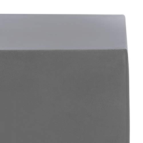 Safavieh Outdoor Collection Zen Mushroom Modern Dark Grey Concrete Accent Table (Fully Assembled) #TOP6