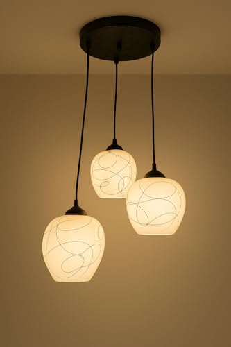 Image of Mahganya Decoration New Modern Ceiling Lamp for Living Room, Office,Bedroom Lamp with All Fixtures and Fitting 3 Light 01