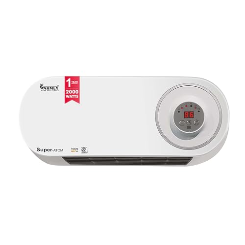 WARMEX HOME APPLIANCES Wall Mount PTC Room Heater For Home 1000/2000 With Over Heat Protection|Heater Air Conditioner For Winter & Indoor Use Bedroom| ISI Certified With 1 Year Warranty, White