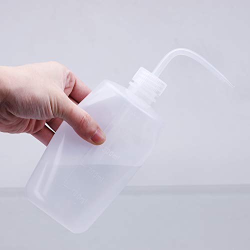 Wash Bottle, 3 Pack Ldpe Squeeze Bottles, Safe Plastic Low Density Polyethylene Watering Bottle Tattoo Wash Bottle With Narrow Mouth, For Chemistry, Industry, Lab & Gardening, 500Ml / 17Oz, 250Ml / 8.5Oz, 150Ml / 5.1Oz #TOP5