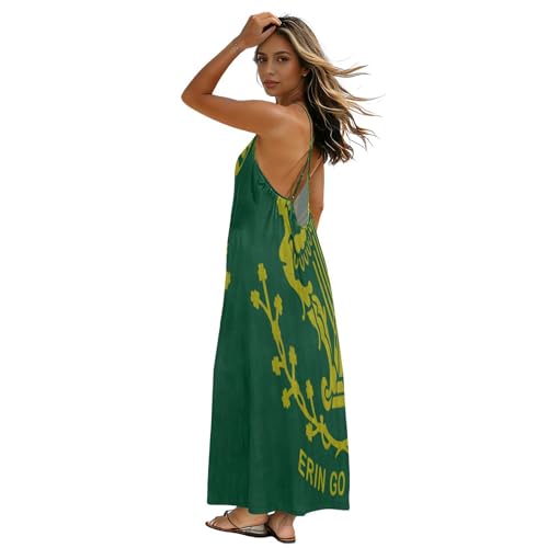 Robe fluide Erin Go Bragh à dos ouvert pour femme idéale contre la chaleur