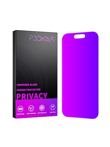 PDDKISS Compatible with iPhone 16 Pro Max Privacy Screen Protector Tempered Glass 6.9 Inch, Purple Gradient Anti-Spy Anti-Blue Light HD Easy Installation