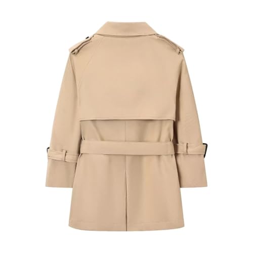 BINPAW Boy's Waterproof British Belted Trench Coat, 4-14 Years2