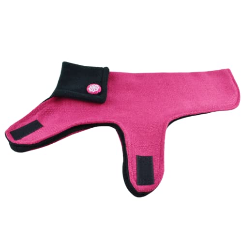 Handmade Pink DOG COAT, for Girls, Warm Dog Sweater Jacket in ALL SIZES with Custom FREE TAILORING (Medium)